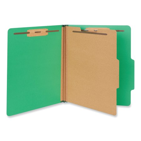 Universal Pressboard Folder 8-1/2 x 11", 4 Sections, Green, PK10 UNV10202
